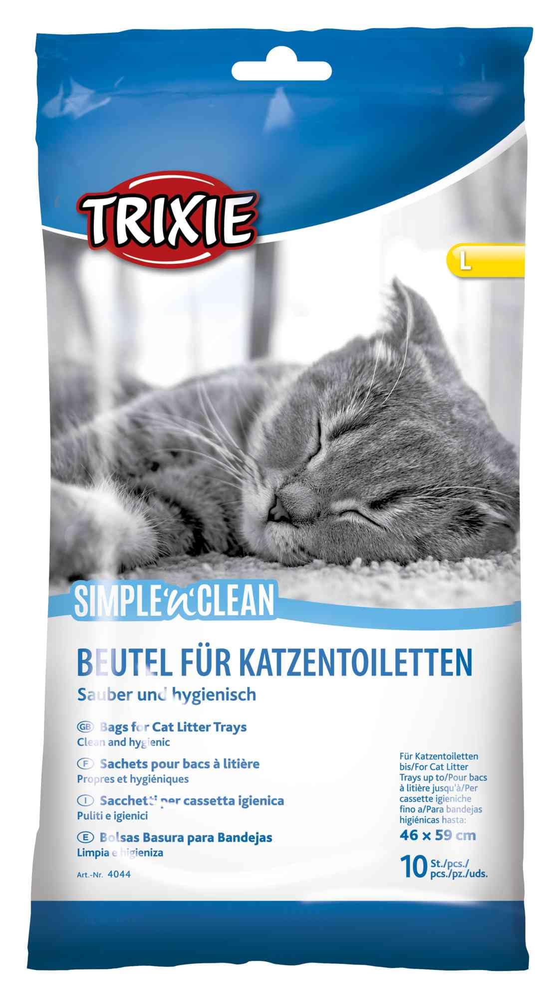 TRIXIE Simple'n'Clean Cat Litter Bags, L 10 Pcs. - Practical Cat Litter Bags For Easy Cleaning - 4044