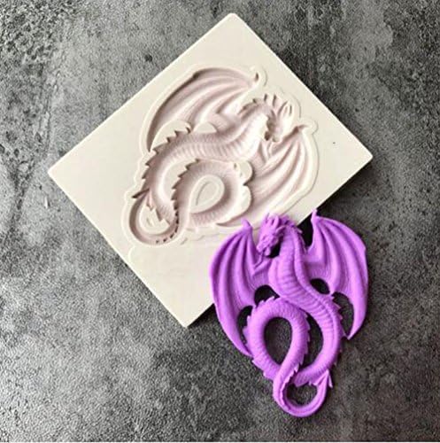 MTSZZF 3D Dragon Shape Silicone Chocolate Mould DIY Fondant Mold Cake Decor Icing Sugarcraft Mold Baking Tools