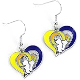 aminco NFL womens Swirl Heart Earrings