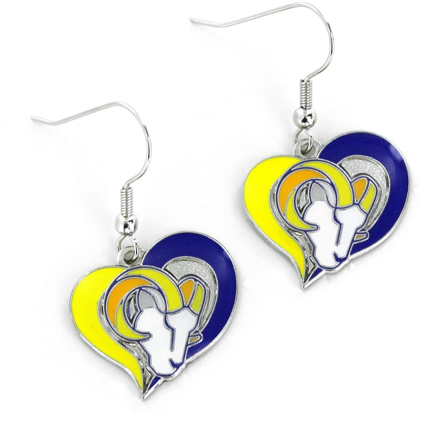 Photo 1 of NFL Los Angeles Rams Swirl Heart Earrings