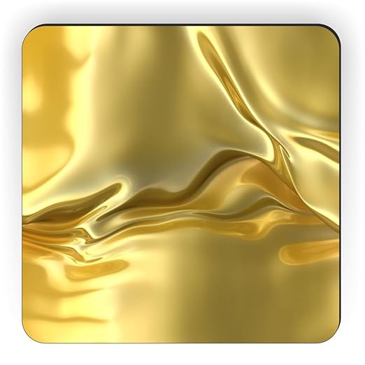 Rikki Caballero Silky Dorado diseño Cuadrado imán para Nevera ...