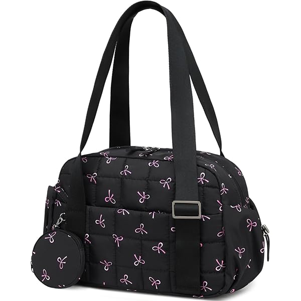 Sports Duffel For Girls Dance Bag Teen Duffle Bag Girls Carry On Weekender Overnight Bag Gym Bag Travel Ballet Bag With Shoe Compartments, Black Duffle Bag - View #2