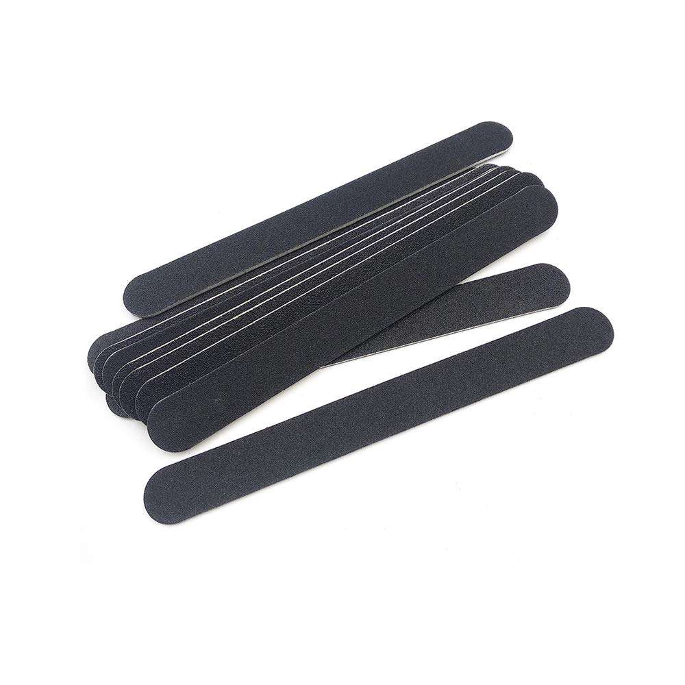 10PCS Nail Files Set Professional Nail File Black Double Sided Emery Board Manicure Kit for Nail Grooming and Styling (100/180 Grit)