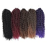Refined Hair 12inch 6packs/lot Ombre Malibob Jerry Curly Twist Hair Synthetic Crochet Braids Freetress Braiding Hair Extensions