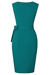 oten Women Deep V Neck Work Bodycon Dresses Tummy