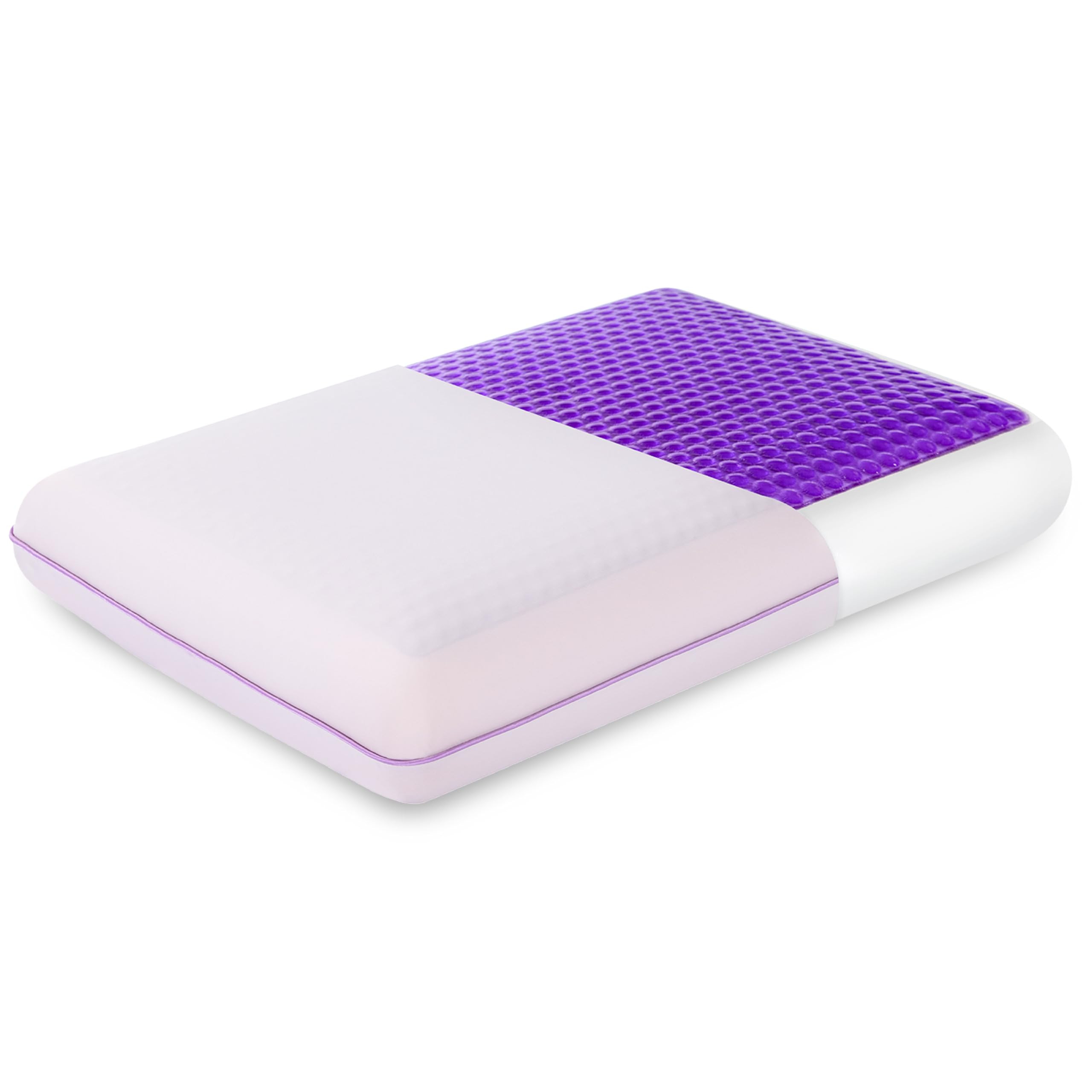 Photo 1 of EGOHOME Cooling Gel Memory Foam Pillow - Reversible Cooling Cover, Neck Support for Side, Back and Stomach Sleepers, Removable & Machine Washable, All-Season Comfort, Standard Size, Purple