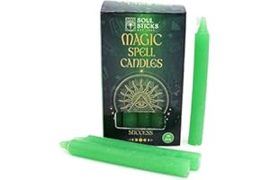 Soul Sticks Success 4' Magic Spell Chime Taper Candles, 20 pcs - Ideal for Altar, Rituals, Ceremonies, Meditation Purple Candle for Witchcraft Supplies, Wiccan Supplies, Candles Clearance