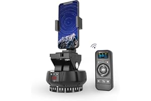 Motorized Pan Tilt Head, 360° Rotation Panoramic Tripod Head, 2.4G Professional Pan Tilt Camera Mount with Remote Control and