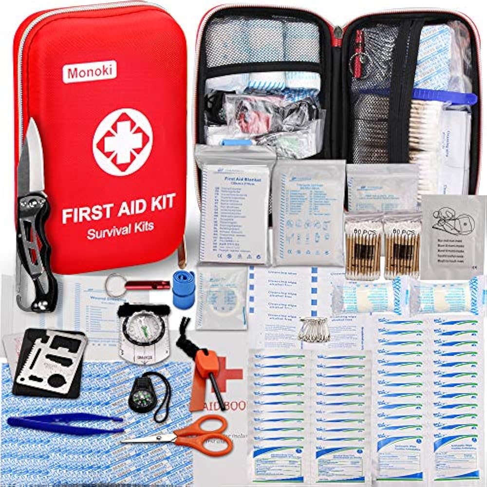 174 Pcs First Aid Kit Survival Kit, Emergency Gear Medical Supplies