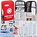 Monoki First Aid Kit Survival Kit, Emergency Survival Kit Medical Supplies Trauma Bag Safety First Aid Kit for Home, Office, School, Car, Boat, Travel, Camping, Hiking, Sports, Adventures