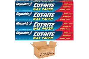 Cut Rite Wax Paper, 75 Sq ft (Pack of 4), by Litezout