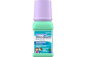 Imodium A-D Children's Liquid Anti-Diarrheal Medicine with Loperamide HCl, Oral Solution for Diarrhea Symptom Treatment & Control for Kids Ages 6+, Mint Flavor, 4 fl. oz