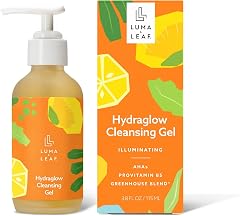 Vitamin C Face Wash for Dark Spots, Exfoliating Gel, 3.8 oz, Luma & Leaf | Soap-free gel with pineapple, lemon and grape enzy