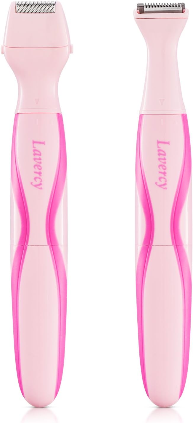 Bikini Trimmer 2 in 1 Cordless Women Electric Shaver Women Shaver with Shaving Head Water-Resistant Electric Lady Shaver for Bikini Line Body Face