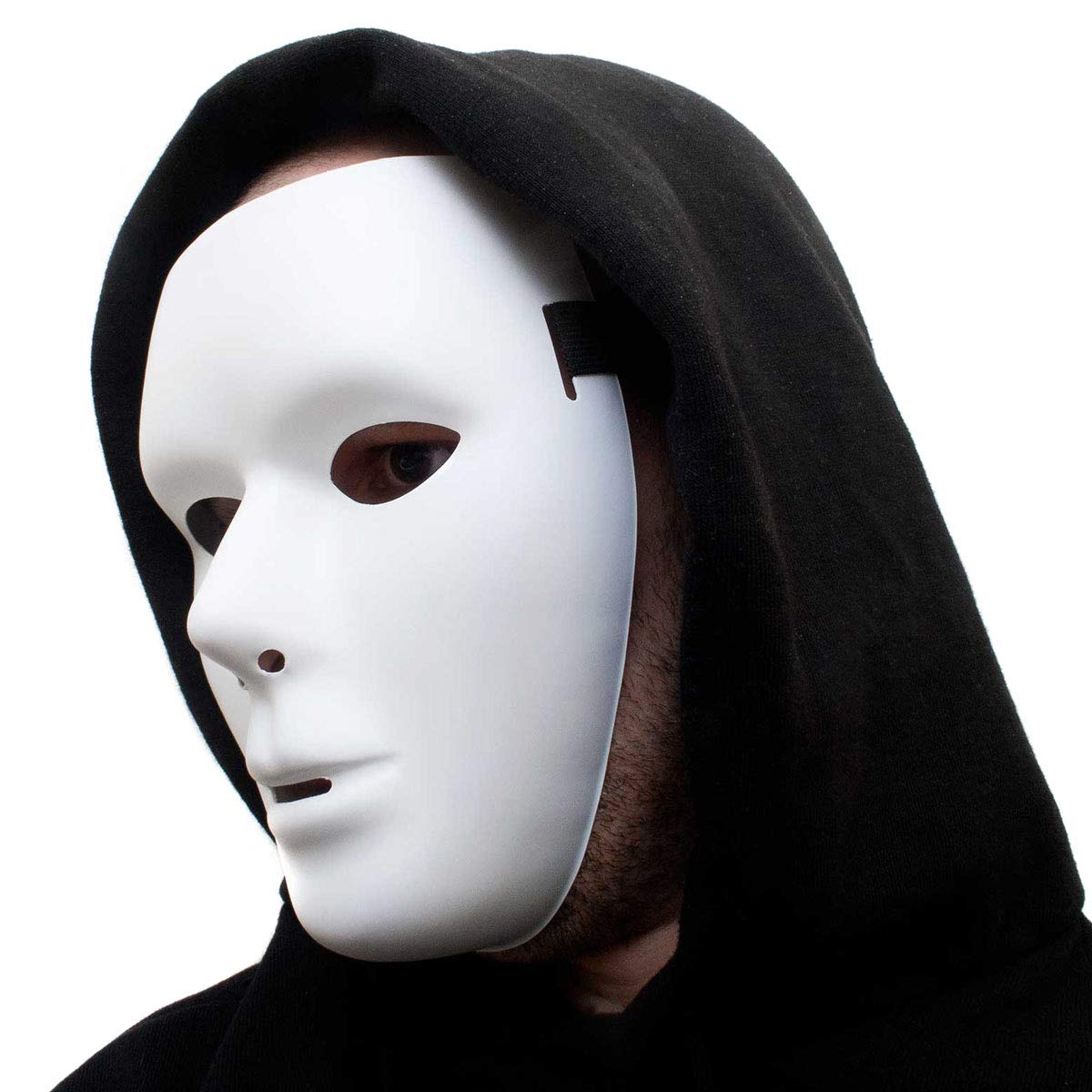 Phantom Mask White Neutral Mask Masculine Anonymous Venetian Men Fancy Dress Mask Phantom of the Opera