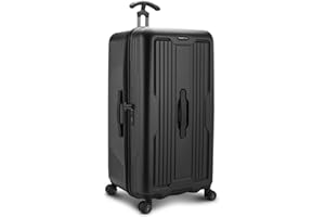Traveler's Choice Ultimax II Polycarbonate Hardside Luggage with Spinner Wheels, Matte Black, 30-Inch Large Trunk