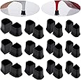 Heel Cap Protectors for High Heel Shoes | U Shape 4 Sizes Black 12Pairs | Anti-Slip Noise Reducing High Heel Protector Replacement, Heel Protectors Tip Covers for Stiletto and Pumps Tips