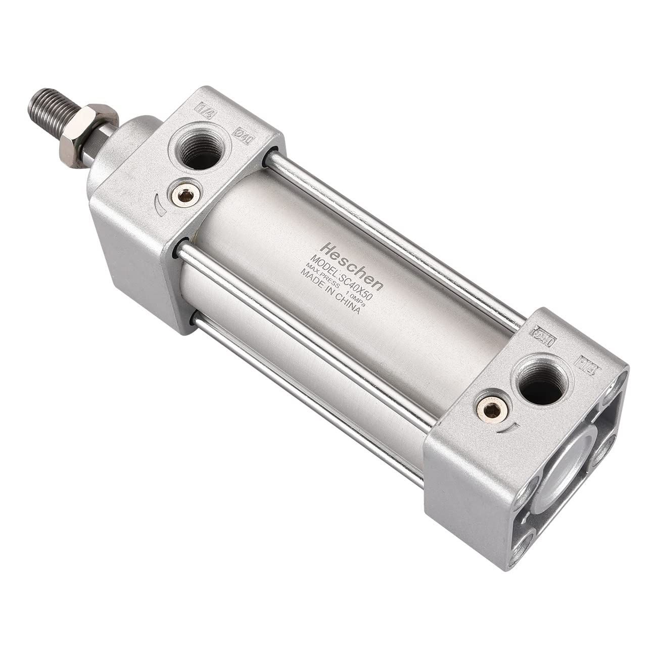 Heschen Pneumatic Standard Cylinder, SC 40-50, PT1/4'' Port, 40mm Bore, 50mm Stroke, Double Acting