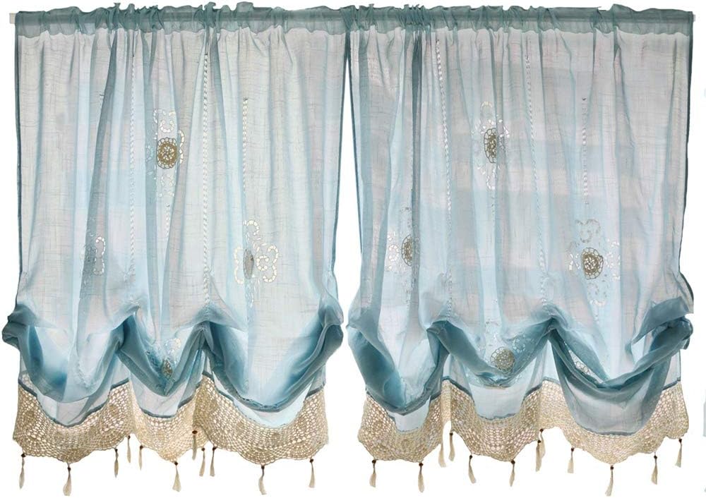 ABREEZE Balloon Curtains Adjustable TieUp Curtain Living