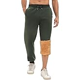 HEEKPEK Men's Winter Fleece Pants Sherpa Lined Jogging Sweatpants Cold Weather Warm Thermal Thick Lounge Track Joggers