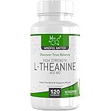 L-Theanine High Strength Capsules, 400mg, 120 Vegetarian Capsules | FOR CLARITY AND CONCENTRATION | Promotes Relaxation & Mental Focus | Made In the UK In ISO Licensed Facilities