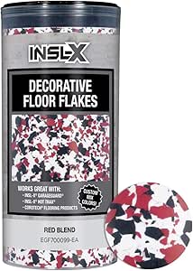 INSL-X PRODUCTS EGF700099-EA RED Combo Decorative Floor Flakes, 12 oz