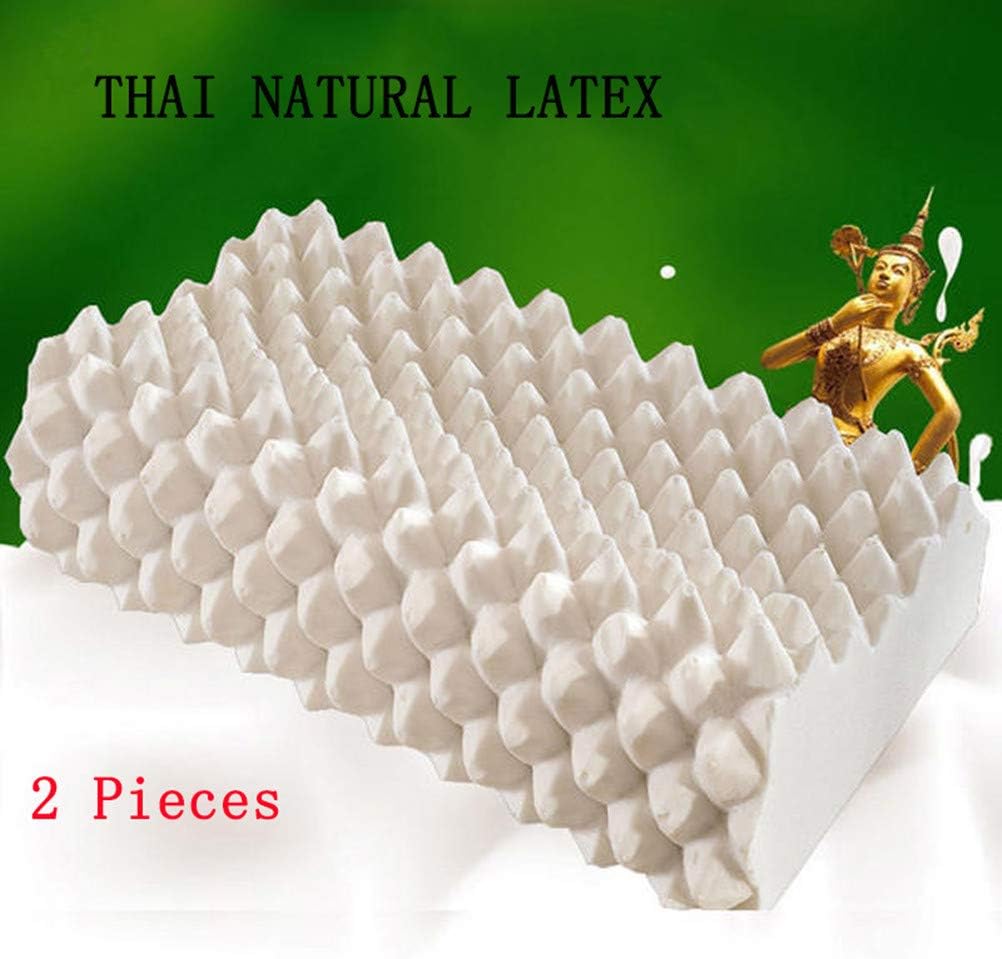 Latex Pillow Natural Latex Health and Comfort Protection Cervical Suitable for Adults (2 pieces)