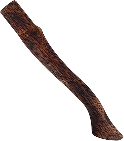 Poignée De Hache En Bois Courbe 37 Cm – Remplacement Ergonomique Avec Trou De Suspension