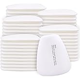 BEAUKAU 50PCS 5N11 Respirator Filter Cotton, White, One Size, Cotton, Electrostatic Filter Material, Suitable for 6200, 6502,