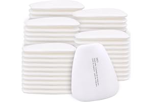 50PCS 5N11 Respirator Filter Cotton, BEAUKAU 5N11 Filter for Respirator 6200, 6800, 7502, 6502 Respirator