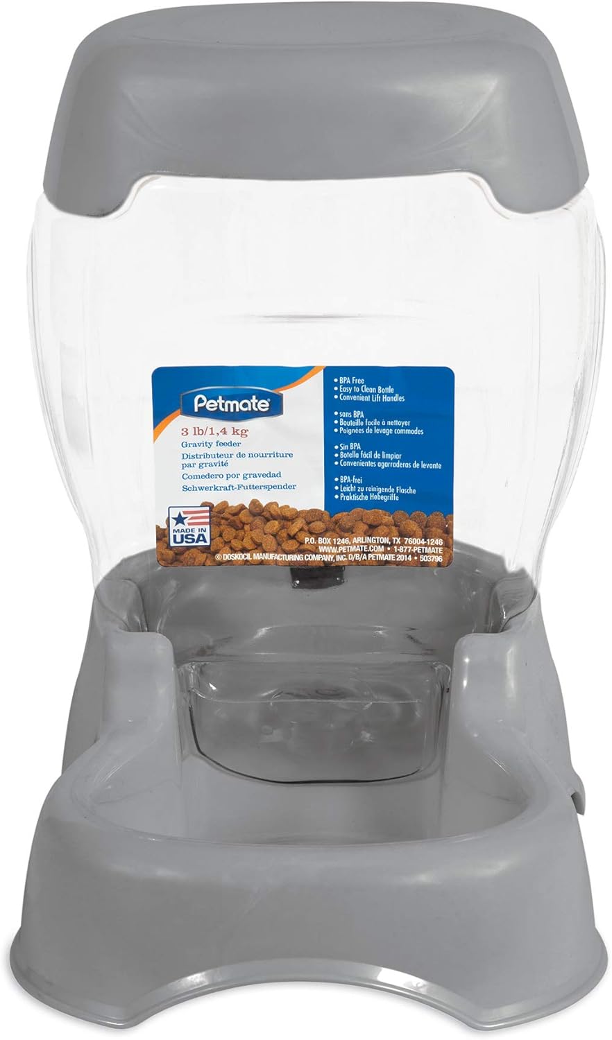 Pet Supplies : Petmate Pet Cafe Feeder Dog and Cat Feeder Pearlescent Colors 3 Sizes : Pet Self Feeders : 