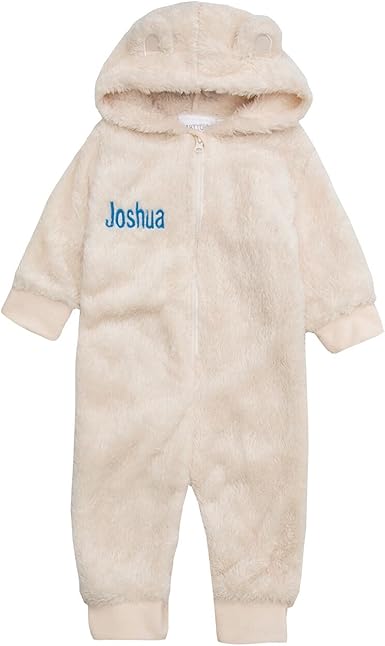 teddy bear fleece onesie baby