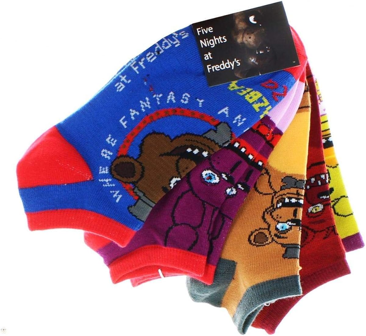 Five Nights at Freddy's Ankle Socks 5Pack Clothing