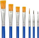 OWill 7Pcs Paint Brush Set for Watercolor Oil Acrylic Rock Face Body Crafts view 2