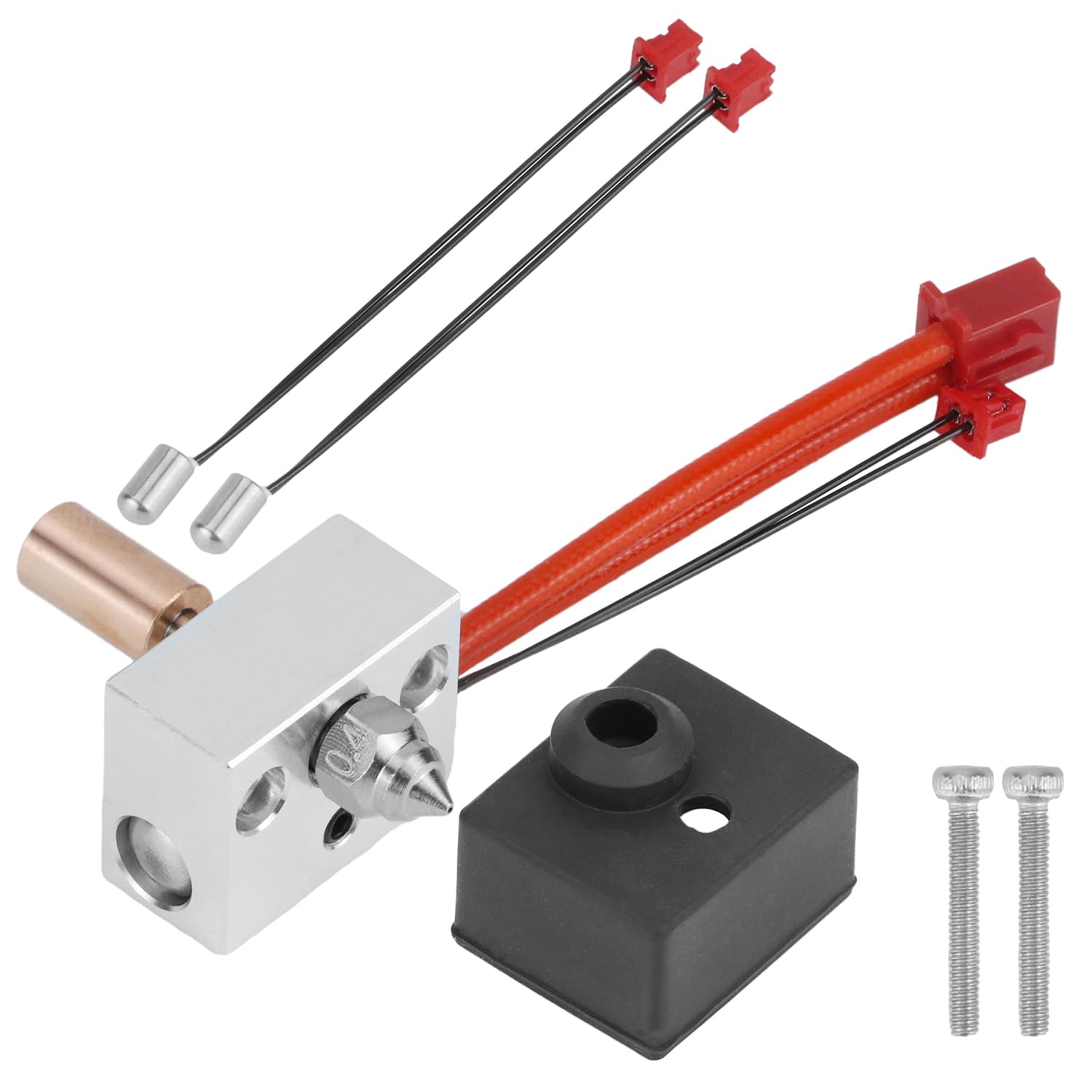 Photo 1 of QWORK Extruder Heater Block Kit, 300? High Temperature, with Extra Thermistors