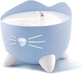Catit PIXI Cat Drinking Fountain Blue with Triple Action Filter LED Nightlight