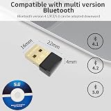 EasyULT USB Bluetooth 5.1 Adapter Dongle for Windows 10/8/7 Micro Size view 8