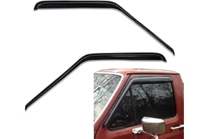 Lightronic WV92068 Outside-Mount Side Window Visor Deflector Rain Guard, Dark Smoke, 2-Pieces Set, Fit 1980-1996 Ford Bronco, 1980-1996 F-150/F-250/F-350, 1997 F-250 HD, Regular Cab/SuperCab/SuperCrew