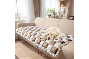 TOPCHANCES Dog Couch Cover Protector,Thickened Non-Slip Washable Plaid Sofa Pads for Couch,Pet Sofa Couch Cover Furniture Covers for Camping,Car,Floor&Bed,All-Season(28x60in)