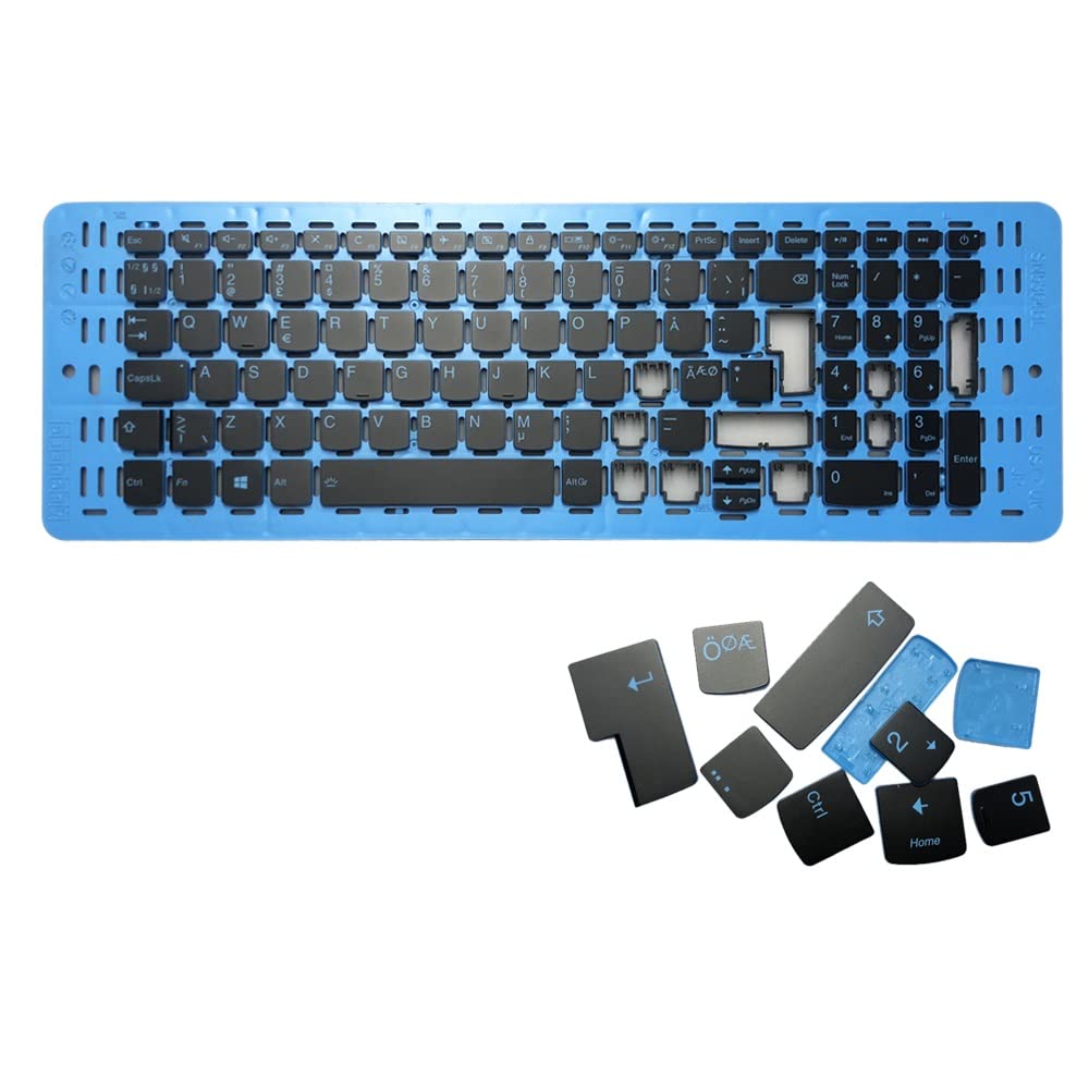 JINTAI Blue Large Input Cap Keycaps Keyboard Caps for Nordic Language Replacement for Lenovo Ideapad L340