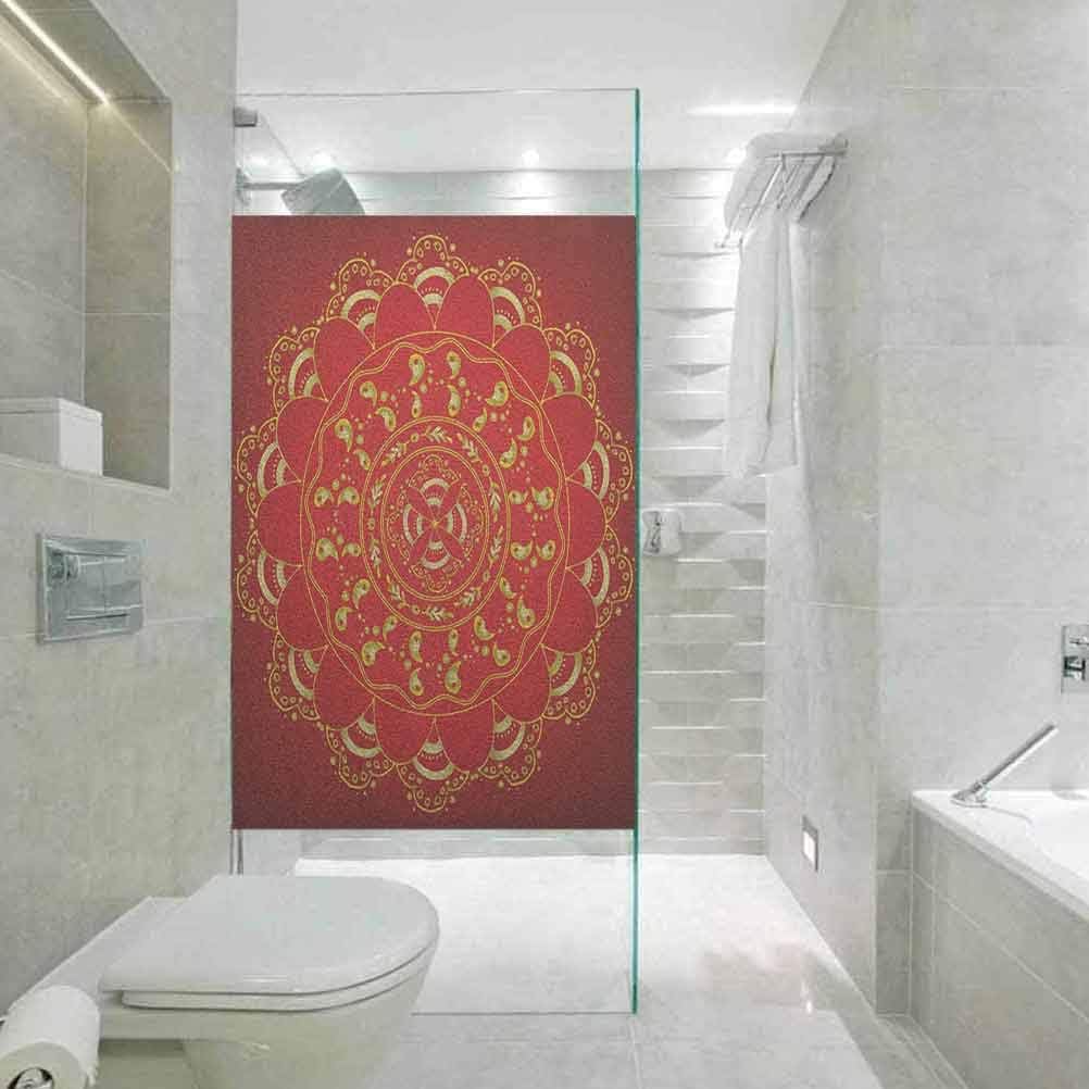 Vinilo adhesivo para ventana de oficina, diseño árabe otomano rojo
