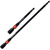 Klein Tools 80208 Dual-Lock 1/4-Inch Hex Impact Bit Holder Set, 2-Piece | Extensions, Quick-release with Secondary Twist Lock for Secure Bit Retention; Compatible with Impact Drivers and Drills