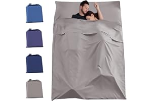 YAOGEG Sleeping Bag Liner, Lightweight Camping Sheets, Traveling Accessories Bivy Sack, Travel Beds for Adults - Comfortable Sleep Liners, Ultra Lightweight Single/Double Sleep Sack