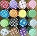 Mickey Mouse Theme Candy/Nut Mini Baking Paper Treat Cups 48 - Red Black Yellow White - Polka Dot - 48 Pack