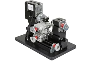 Keenso Mini Metal Rotating Lathe High Speed 60W Motor for Wood Metal Glass Plastic Machining for Hobbyists and DIY Enthusiast