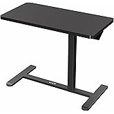 VIVO Mobile 32 x 16 inch Over Couch Laptop Table, Height Adjustable Bedside Desk for Recliner, Black, CART-V02L