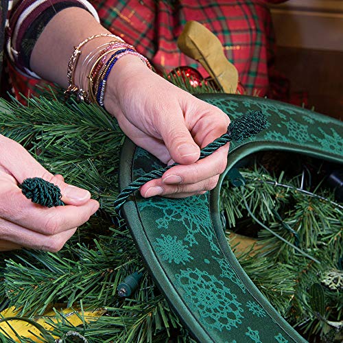 [Door Protecting Holiday Wreath Pad] - Prevent Damage to Front Door - Fits 30 to 33 Inch Wreaths - Padding Prevents Scratches Dings and Dents - Decorative Protection from Seasonal Greenery (30") - Thumbnail 5