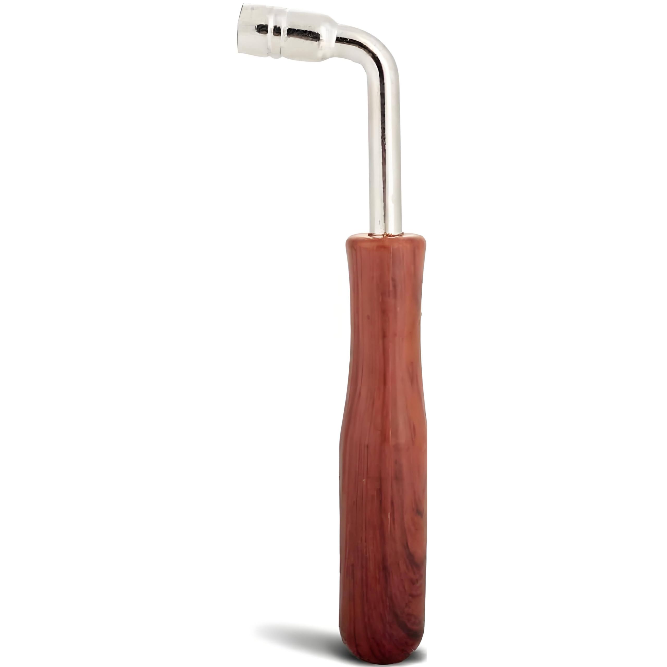 Piano Tuning Tool, L-Shaped Stainless Steel Wrench with Plastic Handle, Tuner Lever for Piano and Guzheng, Harp Dulcimer Repair Accessory for Musicians and Technicians