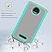 Moto Z Force Case,Berry Accessory [Drop Protection] Protective Case [Shock Proof] [Dual Lawyer] Hybrid Defender Armor Case Cover For Moto Z Force With Free Berry logo stand holder (Teal)