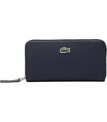 Amazon.com: Lacoste Women's L.12.12 Large Zip Wallet, Black, One